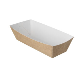 Snackbakje A5 kraft / wit BIO