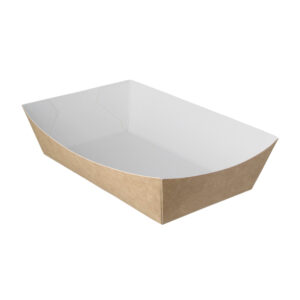 Snackbakje A14 kraft / wit BIO