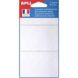 Agipa witte etiketten in etui ft 38 x 50 mm (b x h