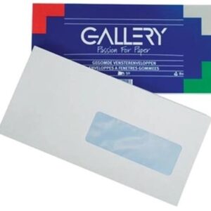 Gallery enveloppen ft 114 x 229 mm, met venster re